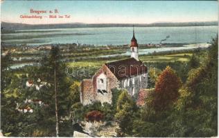1922 Bregenz, Gebhardsberg, Blick ins Tal / church, general view (EK)