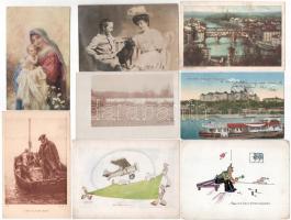 42 db vegyes régi képeslap, városképek és motívumok + 1 db fotó