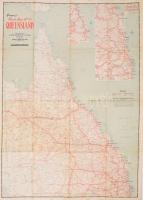 Gregorys road map no. 70 to Queensland (Ausztrália), autós térkép, 96x71 cm, 2. kiadás, kisebb szakadásokkal és foltokkal