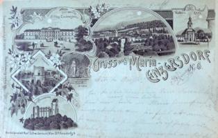 43 db RÉGI külföldi litho és szecessziós város képeslap albumban / 43 pre-1945 European litho and Art Nouveau town-view postcards in album