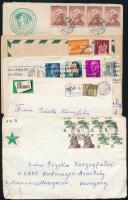 cca 1940-1960 11 db eszperanto levél, futottak, alkalmi bélyegzéssel