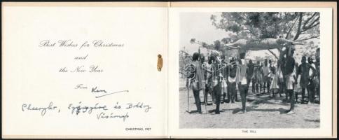 1937 Kern Móricz tudós karácsonyi üdvözlő lapja