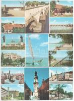 51 db MODERN külföldi és magyar nagy méretű város képeslap / 51 modern Hungarian and other European town-view postcards, big sized