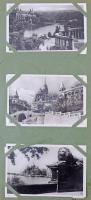109 db RÉGI történelmi magyar város képeslap albumban / 109 pre-1945 town-view postcards from the Kingdom of Hungary in album