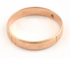 Arany (Au) 14K karikagyűrű, jelzett, méret: 54, nettó: 1,9 g