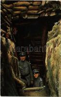 1916 Bombensicherer Unterstand. Serie Das Deutsche Heer / WWI German military, soldiers, bombproof shelter (fl)