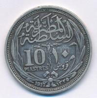 Egyiptom 1917. 10P Ag T:2,2- ph. Egypt 1917. 10 Piastres Ag C:XF,VF edge error Krause KM#320