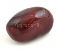 Bordó csiszolt ásvány, 3,5×2 cm