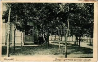 1926 Jászapáti, Jössze sporttelep pavilonja. Koczka Andor kiadása (fl)