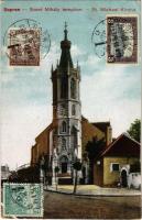 1923 Sopron, Szent Mihály templom. Piri Dániel kiadása. TCV card (EK)
