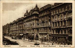 1925 Budapest VII. Nagykörút, Hotel Royal Nagyszálloda, villamos (EK)