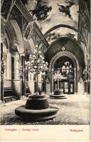 Budapest V. Országház, Parlament, Társalgóterem, belső. Divald Károly műintézete 489-1908.