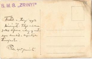 1915 Pola, Pula; SMS Zrínyi az Osztrák-Magyar Haditengerészet Radetzky-osztályú pre-dreadnought csat...