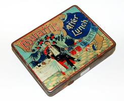 cca 1910 Murattis dekoratív fém cigarettás doboz