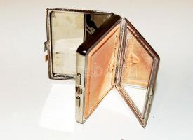 cca 1920 fém női púderes és kombinált cigarettatárca