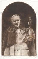 Simon Zoltán (1950-): II. János Pál. Rézkarc, papír, jelzett, lap sarkaiban kissé megtört és foltos....