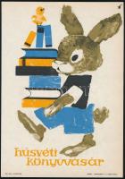 1962 Húsvéti könyvvásár. Villamosplakát 16x23,5 cm