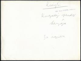 cca 1935 Kinszki Imre (1901-1945) budapesti fotóművész pecséttel és aláírással jelzett vintage fotóm...