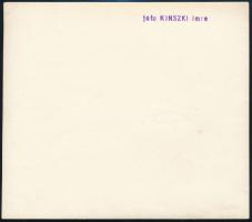cca 1935 Kinszki Imre (1901-1945) budapesti fotóművész pecséttel jelzett vintage fotóművészeti alkot...