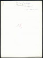 cca 1933 Kinszki Imre (1901-1945) budapesti fotóművész pecséttel és aláírással jelzett vintage fotóm...