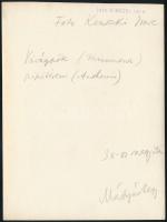 cca 1934 Kinszki Imre (1901-1945) budapesti fotóművész pecséttel és aláírással jelzett vintage fotóm...