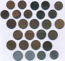 1926-1936. 1f Br (10xklf) + 1926-1940. 2f Br (13xklf, közte 1931-es évjárat) + 1940. 2f Fe + 1942. 2...