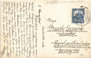 1932 Budapest, ERZSÉBET KIRÁLYNÉ gőz. kerekes személyhajó / Hungarian steamship. photo