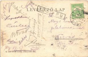 1909 Türje, katolikus ünnepség, piac, díszkapu "Áldott ki az Úr nevében jó" felirattal.  I...