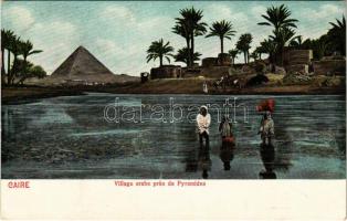 Cairo, Village arabe pres de Pyramides / Arab village near the pyramids