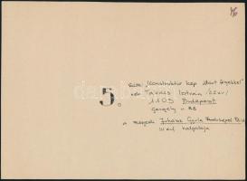 cca 1977 Takács István: Konstruktív kép, áttört fényekkel, feliratozott, vintage fotóművészeti alkot...