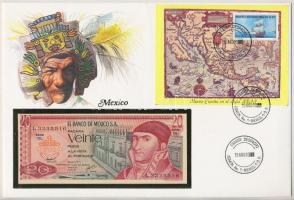 Mexikó 1977. 20P felbélyegzett borítékban, bélyegzéssel T:I Mexico 1977. 20 Pesos in envelope with stamp and cancellation C:UNC