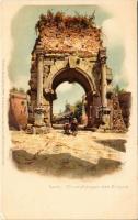 Roma, Rome; Triumphbogen des Drusus. Meissner & Buch Rom 12 Künstler-Postkarten Serie 1018. litho s: Gioja (EK)