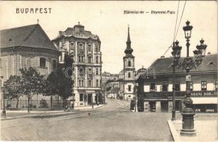 1911 Budapest I. Tabán, Döbrentei tér, gyógyszertár, templom, Tabáni bor és sörcsarnok, Keller Ignácz üzlete