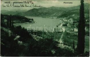 1908 Gruz, Gravosa (Dubrovnik, Ragusa); Panorama / general view (EB)