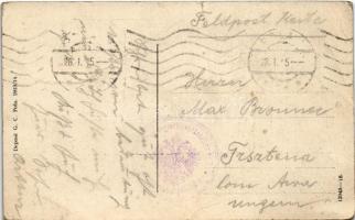 1915 Pola, Pula; Panorama / general view + "K.u.K. Festungsartilleriebataillon Nr. 3. Ersatzkom...