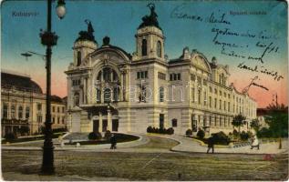 1916 Kolozsvár, Cluj; Nemzeti színház. Vasúti Levelezőlapárusítás 110. sz. / National Theatre (EB)