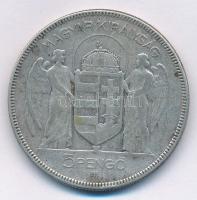 1930. 5P Ag "Horthy jobbra" T:2-,3 patina
Adamo P8