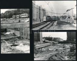 cca 1985 előtt készült felvételek a budapesti villamosokról, 9 db vintage fotó Karai Sándor fotóripo...