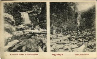 Nagybánya, Baia Mare; A harmadik vízesés a Szturi völgyben, Szturi patak / waterfall, valley, creek (vágott / cut)