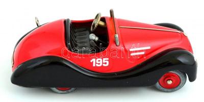 Schuco Examico 4001 fém, felhúzós játék autó kulcssl, jó állapotban / Vintage toy car with winding key. In good condition 16 cm