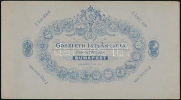 cca 1901 Budapest, Goszleth István (1850-1913) budapesti fényképész műtermében készült, keményhátú, ...