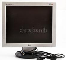 LG LCD monitor kábelekkel. 40x30 cm