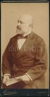cca 1890 Budapest, Kozmata Ferencz (1864-1902) császári és királyi udvari fényképész műtermében készült, keményhátú vintage fotó, 20,4x10,5 cm