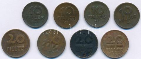 1946-1950. 10f-20f tombak (8xklf) T:2-,3 Adamo F3, F4