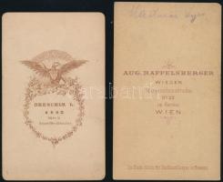 cca 1862 és 1880, Arad és Bécs, Madarász Lajosról készült, 2 db feliratozott, keményhátú vintage fot...