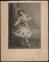cca 1900 Köln, Balett-táncos a ,,Milano műteremben, keményhátú, vintage fotó, 19x15 cm