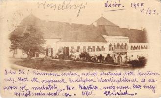 1900 Zsibó, Jibou; Báró Wesselényi kastély. Csáky Ili grófnőnek címzett levél / castle. photo (EK)