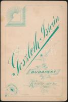 cca 1904 Budapest, Goszleth István (1850-1913) budapesti fényképész műtermében készült, keményhátú, ...