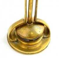 Réz art deco lámpatest, búra és körte nélkül, nem kipróbált, m: 27,5 cm