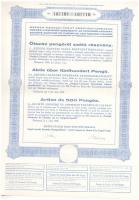 Budapest 1938. "Szeged-Csanádi Vasut Részvénytársaság" tíz részvénye összesen 500P-ről, magyar, német és francia nyelven, szárazpecséttel és szelvényekkel T:I-